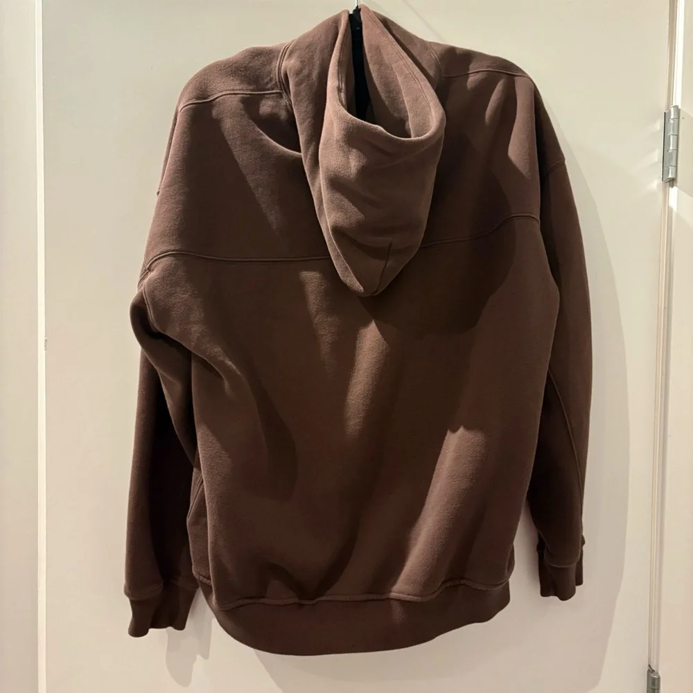 Abercrombie & Fitch Essential Popover Hoodie - Chocolate Brown - Picture 3 of 4